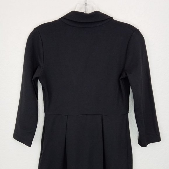 Theory Gray Viscose V Neck Front Tie Pocket Dress - Picture 11 of 13